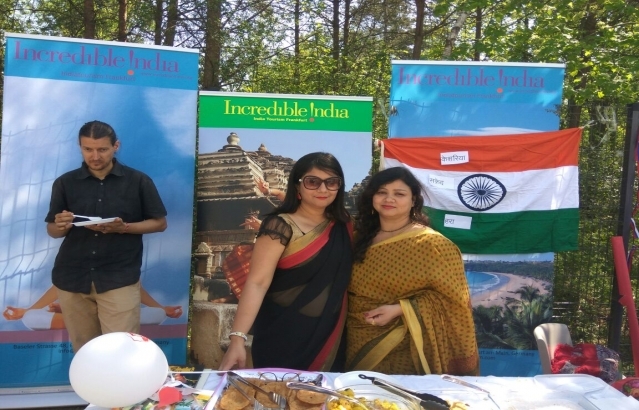 Indian stand at the International Day of the British International School in Ljubljana